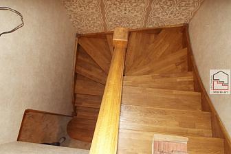 Дубовая лестница в американском стиле