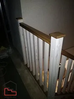 Лестница из сосны в "Скандинавском" стиле. Проект "а.г. Слобода"  Лестница из сосны в "Скандинавском" стиле. Проект "а.г. Слобода"