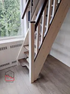 Лестница деревянная Прямой Гусиный шаг, Зеленая Роща