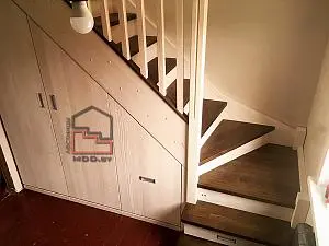 Лестница комбинированная в "Скандинавском" стиле. д. Боровцы