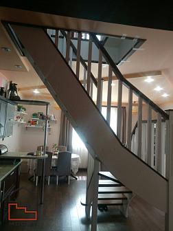 Комбинированная лестница в "Скандинавском" стиле. г. Минск