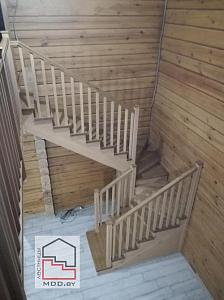 Комбинированная лестница ясень/ольха
