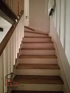 Лестница из сосны в "Скандинавском" стиле. Проект "С/Т Лесное Векшицы"