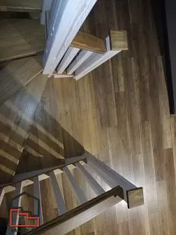 Лестница из сосны в "Скандинавском" стиле. Проект "а.г. Слобода"  Лестница из сосны в "Скандинавском" стиле. Проект "а.г. Слобода"