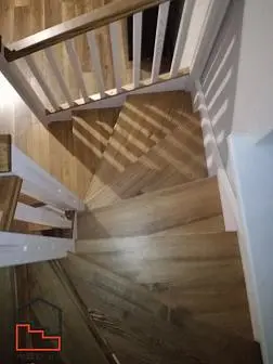 Лестница из сосны в "Скандинавском" стиле. Проект "а.г. Слобода"  Лестница из сосны в "Скандинавском" стиле. Проект "а.г. Слобода"