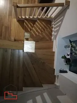 Лестница из сосны в "Скандинавском" стиле. Проект "а.г. Слобода"  Лестница из сосны в "Скандинавском" стиле. Проект "а.г. Слобода"