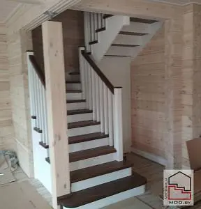 Комбинированная лестница в д. Новое Поле Минского района