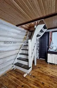 Г-образная лестница из сосны, СТ Чистая Росинка